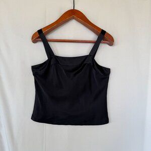 Vintage 80s Victorias Secret Gold Label black 100% Silk Tank Top Camisole Size M